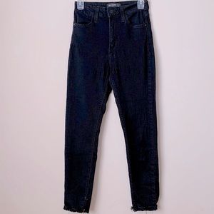 JUST BLACK | black denim high-rise jeans